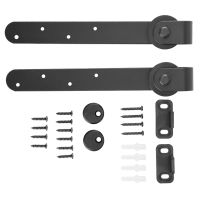 Sliding Barn Door Hardware Kits Top Mounted Hanging Rail Hanger Track Steel Closet Door Roller Rail for Single Door-A