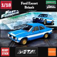 โมเดลรถ ford escort 1/18 โมเดลรถ ford escort Fast and Furious ฺBrians 1:18  โมเดลรถของขวัญ ราคา ok 180166