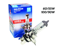 จัดส่งเร็ว OSWA   หลอดไฟ H4 หลอดไฟหน้าฮาโลเจน(Halogen) รถยนต์ ขั้ว H4 12V (60/55W) (100/90W) แท้100% ราคาส่ง! ถูกสุดๆ