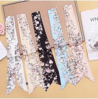 New Womens Summer Scarf Skinny Tied Bag Handle Small Ribbon Variety Ladies Head Scarf Headband Silk Neck Scarf G57