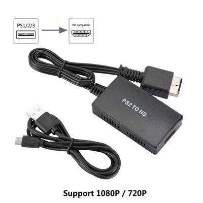 For PS2 to HD Audio Video Converter Adapter 1080P Support for PS1/2/3 Display Modes for HDTV PC Full HD Cable Adapter