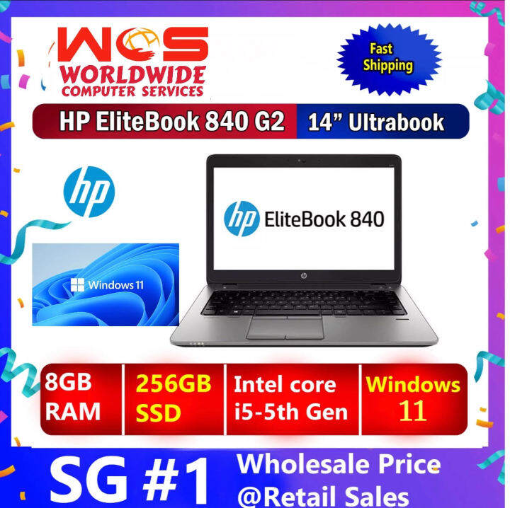 Hp Elitebook 840 G2 Intel Core I5 5th Gen Windows 11pro Ms Office Refurbished Lazada Singapore