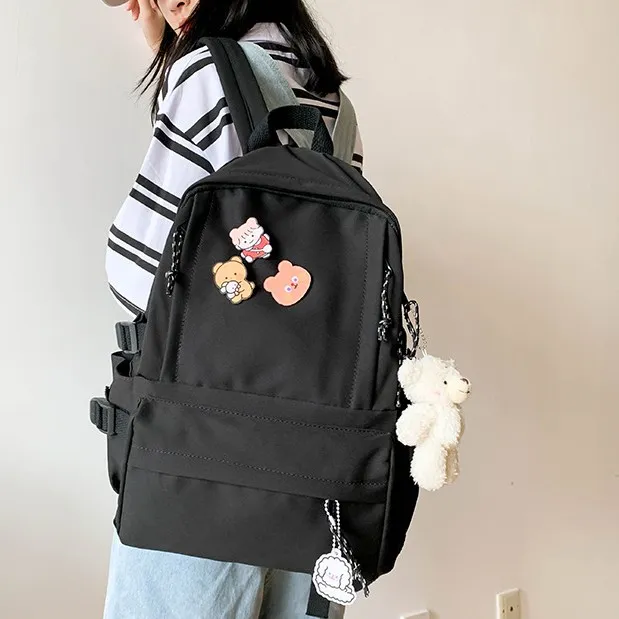 Ready Stock School Bag Korean-Style Japanese Middle School Student  Schoolbag Female High SchoolinsShoulder Bag Bag Student Backpack