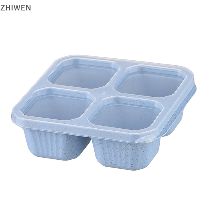 zhiwen-กล่องใส่ขนมด้วยสี่ผ้าคลุมใสจานอาหารว่างกับกล่องผลไม้อบแห้งชาและกล่องอาหารและจานอาหารว่างสดเก็บ