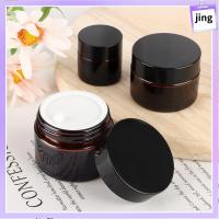 JING 5ML-500ML พกพา ภาชนะใส่ครีมทาหน้า ขวดสีน้ำตาล ขวดแยกแก้ว ขวดแยก ขวดรีฟิล ขวดครีม อุปกรณ์เติม