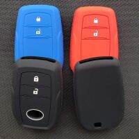 hgjmgkkk 2 Button Skin Jacket Funda For Toyota Innovo Chr C-HR Avensis Auris Corolla Land Cruiser 200 Key Case