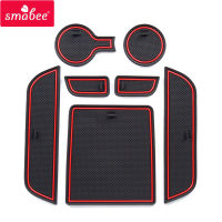 Smabee Anti-Slip Gate Slot Cup Mat for Chevrolet Camaro 2012 ~ 2016 Accessories Door Groove Mats Non-slip Pad Rubber Coaster