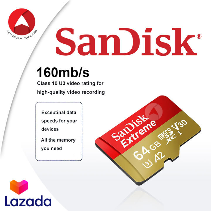 sandisk-extreme-microsd-card-64gb-ความเร็วอ่าน-170mb-s-เขียน-80mb-s-sdsqxah-064g-gn6gn-1-เมมโมรี่-การ์ด-แซนดิส-สำหรับ-แท็บเล็ต-โทรศัพท์-มือถือ-สมาร์ทโฟน-andriod-action-camera-gopro