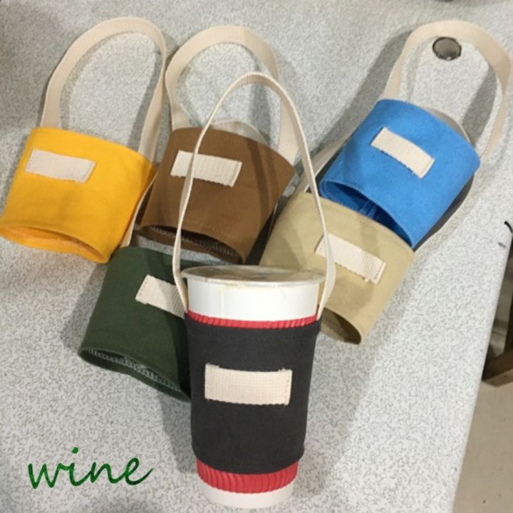 reusable canvas bubble tea cup holder