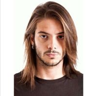 [COD] and foreign trade wig wish hot mens fashion black brown long hair headgear male fake