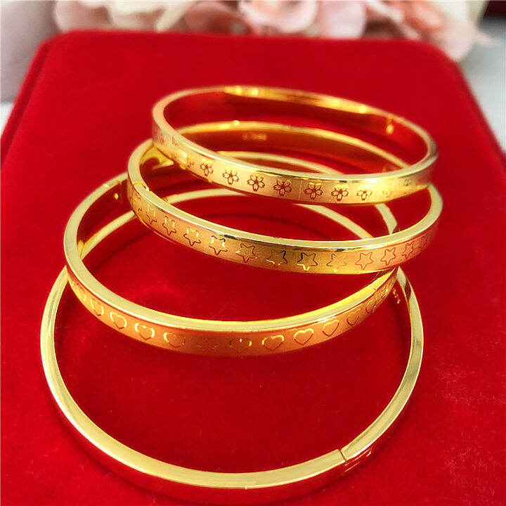 2021 new Korean imitation Vietnamese sand gold buckle bracelet female