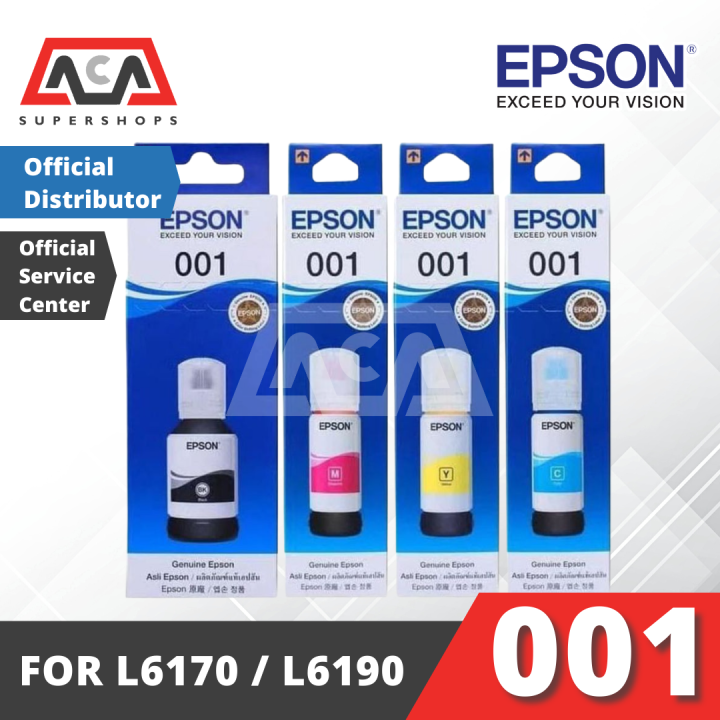 EPSON INK REFILL 001 CMYK FOR L6170/ L6190 | Lazada PH