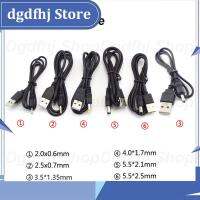 Dgdfhj Shop USB to DC 3.5*1.35mm 2.0*0.6mm 2.5*0.7mm 4.0*1.7mm 5.5*2.1mm 5.5*2.5mm Plug Jack DC 5V Power Extension Cable Connector