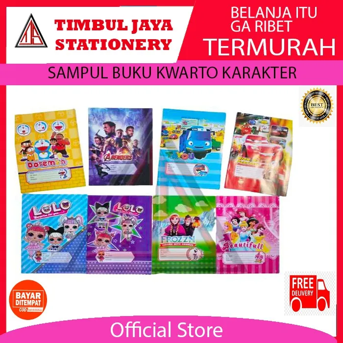 TJS Sampul buku kwarto (kecil) bergambar karakter eksklusif, Sampul