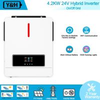 Y&amp;H 4.2KW 24VDC On/Off-Grid Solar Hybrid Inverter AC220V Two Load Output Power MPPT 120A Solar Charger Max PV Power 6200W Input