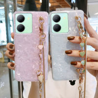 เคสโทรศัพท์Vivo Y27 5G Y36 5G 4G พร้อมสร้อยข้อมือหรูยาวสลิงใสเยลลี่แข็งเคส Vivo Y27 5G แฟชั่นเคสโทรศัพท์