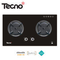 TECNOGAS เตาแก๊ส 2 หัว เตาอินฟาเรด กระจกนิรภัยสีดำ ขนาด 78 ซม. TECNOSTAR รุ่น TNS HB N 204