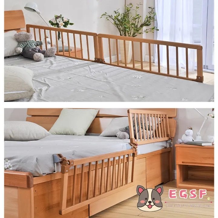 Solid wood crib guardrail baby antifall fence children's antifall