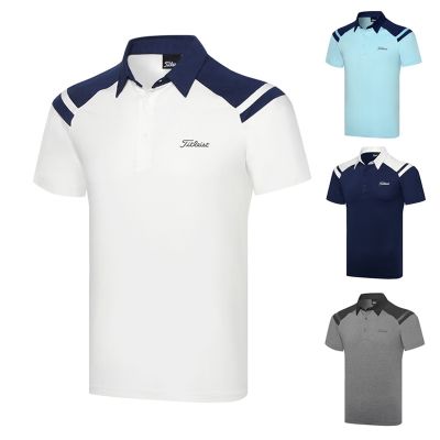 Summer golf clothing short-sleeved mens sweat-absorbing outdoor top T-shirt quick-drying breathable sports POLO shirt Callaway1 Honma Odyssey Titleist PEARLY GATES  FootJoy J.LINDEBERG✺