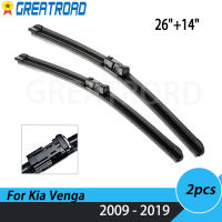 Wiper LHD Front Wiper Blades For Kia Venga 2009 - 2019 Windshield Windscreen Front Window 26"+14"