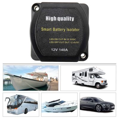 Dual Battery Smart Isolator 12V 140 Amp Voltage Sensitive Relay VSR Smart Switch for Car ATV UTV Boats RVs Camper Truck