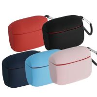 Silicone Shockproof Anti-Scratch Protective Case Cover with Carabiner for Jabra Elite Active 65t Headphone Headset Accessories Wireless Earbud Cases