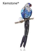 Kemstone Multicolor/Gold/White Pearl Crystal Rhinestone Luxury Bee Insect Brooch Jewelry for Women