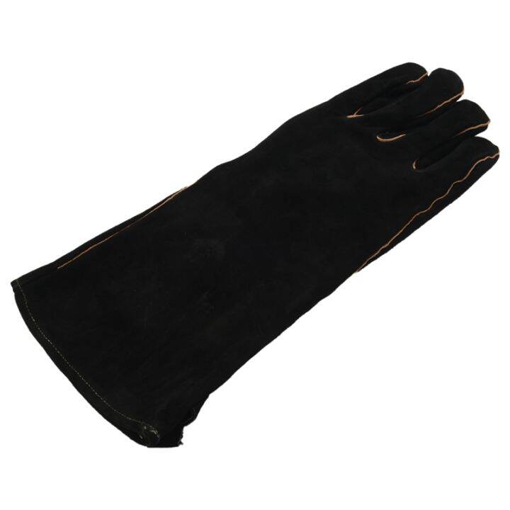 extreme-heat-amp-fire-resistant-gloves-leather-with-stitching-mitts-perfect-for-fireplace-stove-oven-grill-welding-bbq-mig-pot-holder-animal-handling-black