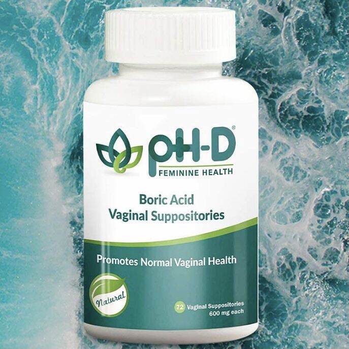 Ph D Feminine Health 600 Mg Boric Acid Suppositories Woman Owned Alternative Support For