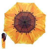 Sunflower Umbrella Folding Parasol Travel Protection Anti UVRainSun Umbrella