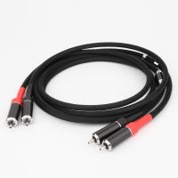 Pair OCC Copper RCA Male to Male Cable Audio Extend Cable , Hifi Signal Wire With Carbon Fiber RCA Plug