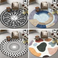 Round Carpet Scandinavian Balcony Coffee Table Hanging Basket Living Room Decorative Floor Mats Living Room Abstract Floor Mats