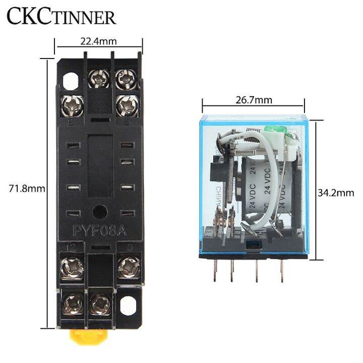 my2nj-hh52p-dpdt-รีเลย์แม่เหล็กไฟฟ้าขดลวดขนาดเล็ก-ac12v-กลาง24โวลต์-ac110v-dc24v-220โวลต์8ขารีเลย์พร้อมหลอดไฟอะแดปเตอร์