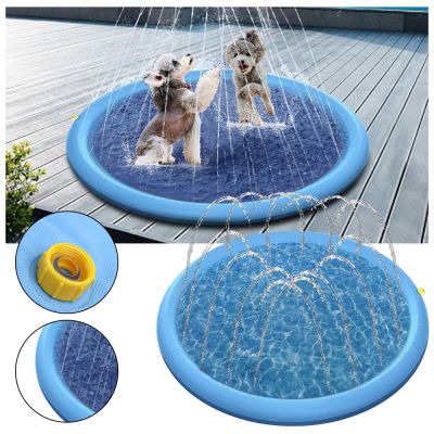 [pets baby] Pet DogSwimming Pool Outdoor Pet Sprinkler PadCooling Mat Inflatable Water Spray Pad Mat Tub For DogCool