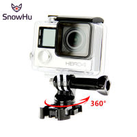 SnowHu สำหรับ Go Pro 7อุปกรณ์เสริมองศาหมุน J-Hook Buckle Adapter Mount สำหรับ Hero 9 8 7 6 5 4K GP203B