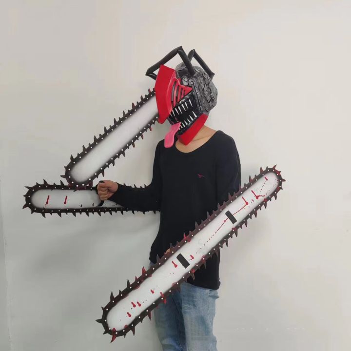 Anime Chainsaw Man Latex Mask, Bloody Pochita Denji Mask, Chainsaw Man Denji  Helmet For Halloween Cosplay Masquerade Costume Party