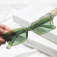 【LZ】☇❁∈  New Cat Eye Rectangle Vintage Sunglasses Woman Brand Designer Retro Points Clear Green Sun Glasses Female Lady Eyeglass