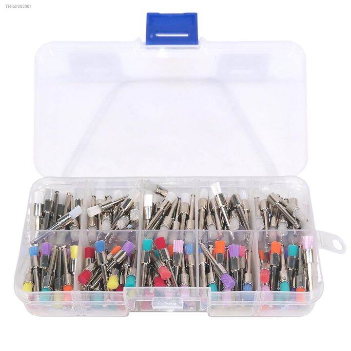 200pcs-dental-prophy-brushes-polishing-polisher-disposable-latch-type-mixed-color-used-for-stain-removal-and-polish