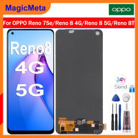 MagicMeta ชิ้นส่วนจอแสดงผล OLED สำหรับ7SE OPPO Reno/Reno 8 4G/Reno 8 5G/Reno 8T หน้าจอสัมผัส LCD ชุดประกอบดิจิไทเซอร์สำหรับ OPPO Reno 7SE Reno 8 4G Reno 8 5G Reno 8T