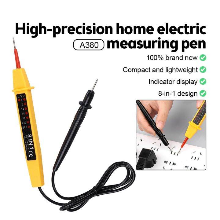 8 in 1 AC DC Voltage Test Pen Polarity Current Tester Detector Auto