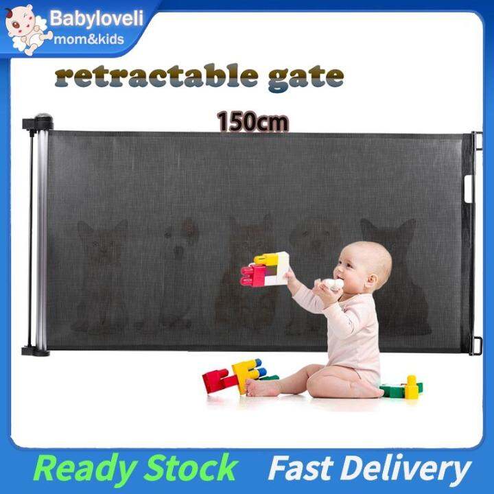 Retractable Children Safety Gate Baby Protection Security Stairs Door