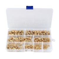 ┇┋ 210pcs M2-M10 Solid Brass Pure Copper Metric Thread Injection Molding Knurl Insert Nut Nutsert Embedded for 3D Printing