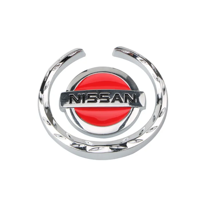 1PCS 3D car side Emblem window sticker Nissan Metal logo Decal Sticker