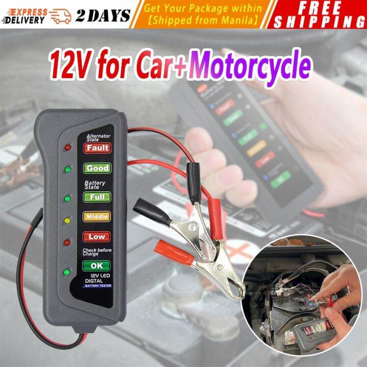 12V Car Battery & Alternator Tester Test Battery Condition
