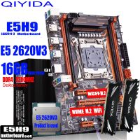 X99 Qiyida เริ่มต้นชุดเมนบอร์ด2620V3 E5 LGA2011-3 2ชิ้น * 8Gb = 16GB 3200Mhz DDR4 4ช่อง M.2 SATA 3.0 Nvme