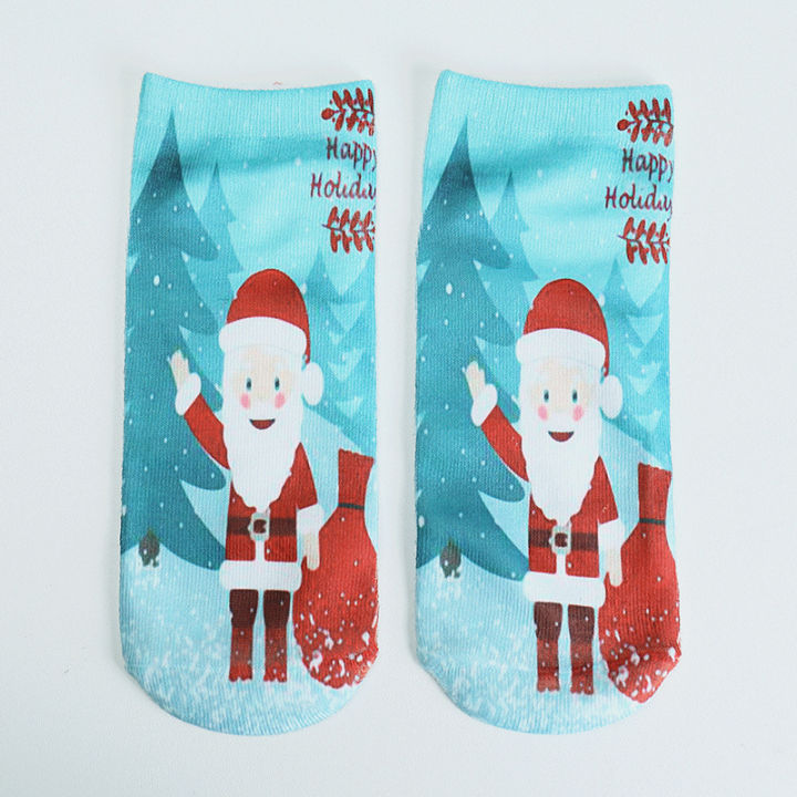 5ชิ้น-เซ็ตผู้ชายผู้หญิง3d-พิมพ์ถุงเท้าซานตาคลอส-snowman-ยูนิคอร์นตัวอักษรสัตว์ถุงเท้าถุงเท้าเรือการถ่ายเทความร้อนการพิมพ์