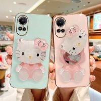 เคส OPPO Reno 10 10Pro Reno10 Pro + 5G 2023เคสนิ่มชุบลดราคาใหม่ร้อนพร้อมกระจกแต่งหน้าน่ารักป้องกันเลนส์กล้องเคสโทรศัพท์ Oppo Reno 10Pro Plus