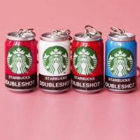 5ชิ้น Strawbergs Starbuckss ผู้ใหญ่เด็กพวงกุญแจจี้สุทธิสีแดงจำลองกระป๋องมินิเครื่องดื่มขวดพวงกุญแจ Ins สาวกระเป๋าเป้สะพายหลังจี้