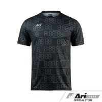 ARI UNISEX GRAPHIC RUNNING TEE - BLACK/SILVER/BLACK  เสื้อวิ่ง อาริ กราฟฟิก สีดำ