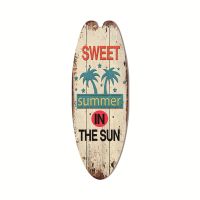 String Festival Bar Home Party Decor Halloween Casual Home Decor Vintage Wooden Sign Surfboard Wooden Sign Beach Style Hanging